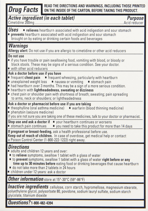 Tagamet HB 200mg Acid Reducer Tablets 30ct