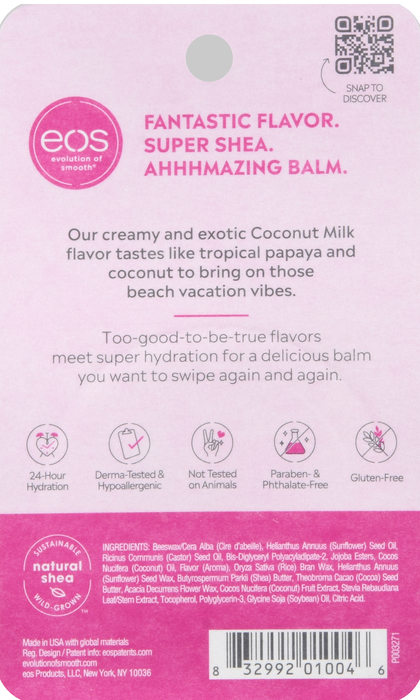 EOS Coconut Milk Visibly Soft Lip Balm 0.25oz