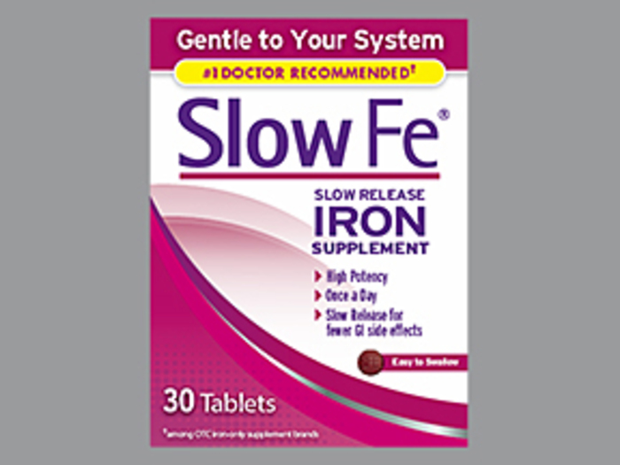 Slow Fe Slow Release Iron Supplement Tablets 30ct