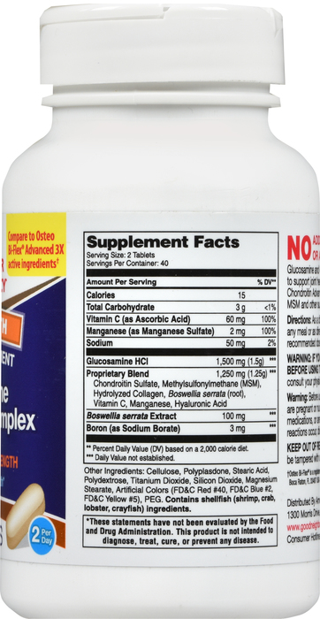 Good Neighbor Pharmacy Glucosamine Chondroitin Advanced Triple Strength Tablets 80ct