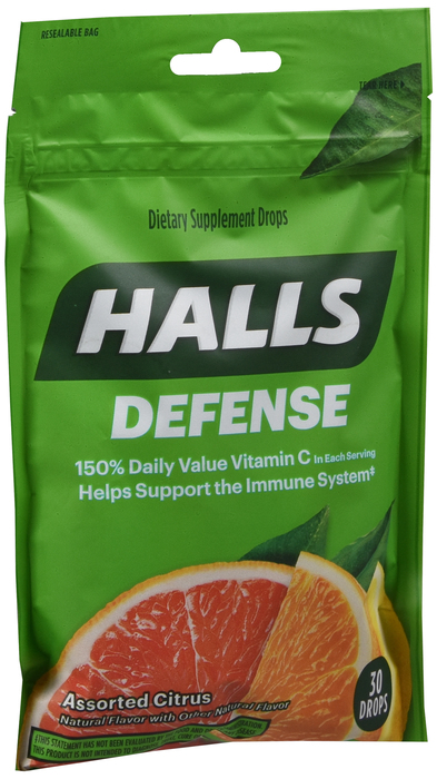 Hall's Assorted Citrus Cough Defense Drops 30ct