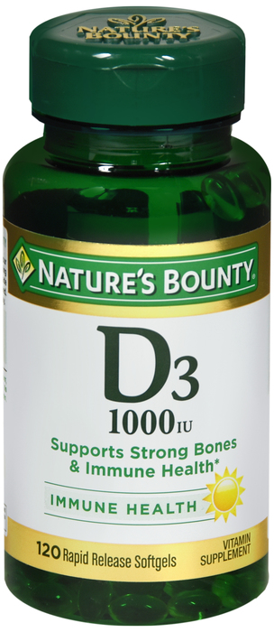 Nature's Bounty Vitamin D3 1000IU Softgels 120ct