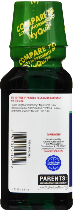 Good Neighbor Pharmacy Night Time Cold & Flu 6HR Liquid 8oz