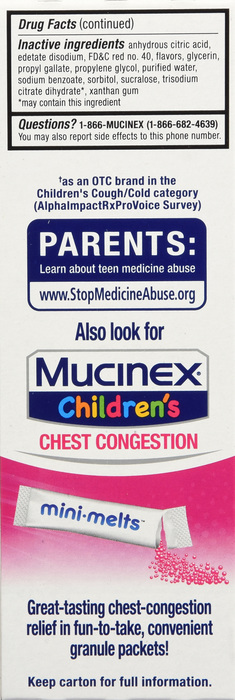 Children's Mucinex Cough Expectorant Cherry Liquid 4oz