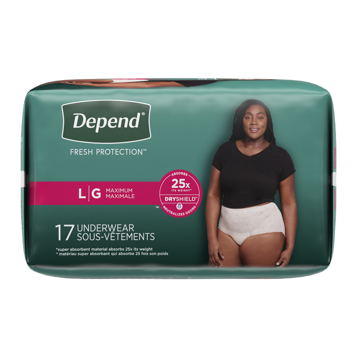 Depend Underwear Maximum Absorbency For Women Large 17ct