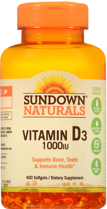 Sundown Vitamin D-3 1000IU Softgel 400ct