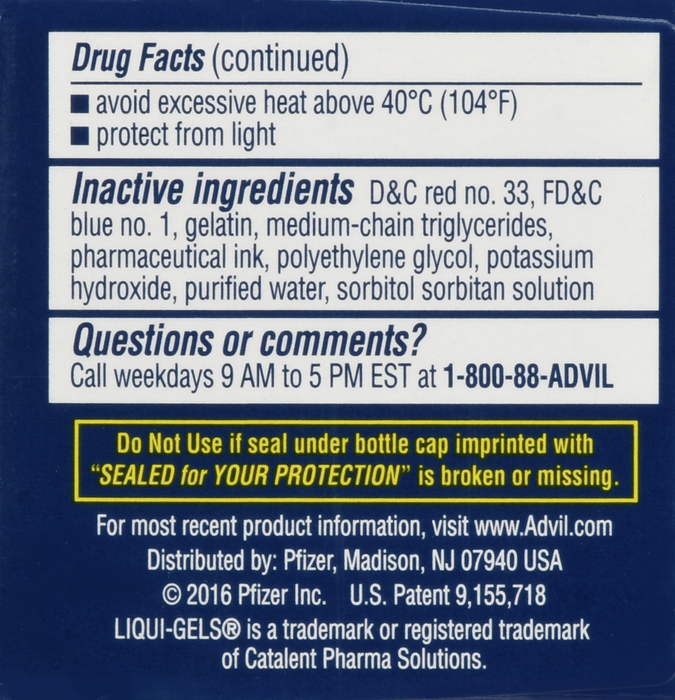 Advil PM Ibuprofen Pain Reliever/Nighttime Sleep-Aid 200mg Liqui-Gels 20ct