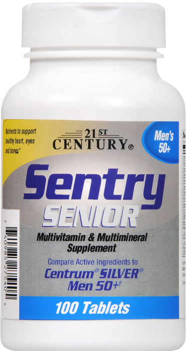 21st Century Sentry Senior Men's 50+ Multivitamin Tablets 100ct