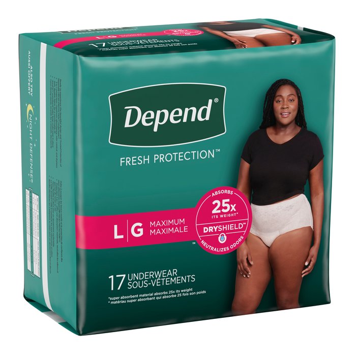 Depend Underwear Maximum Absorbency For Women Large 17ct