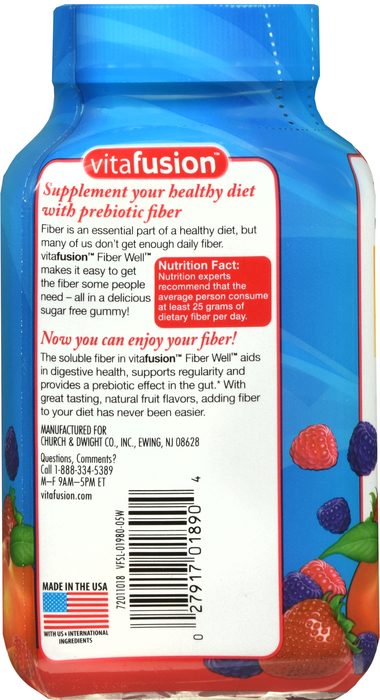 Vitafusion Fiber Well Vitamins Gummies 90ct