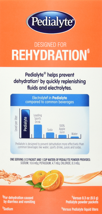 PEDIALYTE LRG PWD PACKETS ORANGE 6CT