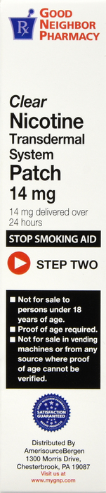 Good Neighbor Pharmacy Nicotine Clear Patch Step 2 14mg 14ct