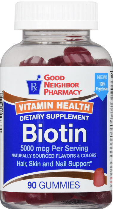 Good Neighbor Pharmacy Biotin 5000mcg Gummies 90ct