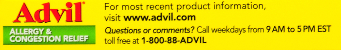 ADVIL ALLERGY CONGEST RELIEF TABLET 10CT