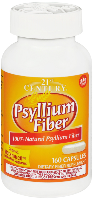 21st Century Psyllium Fiber Capsules 160ct