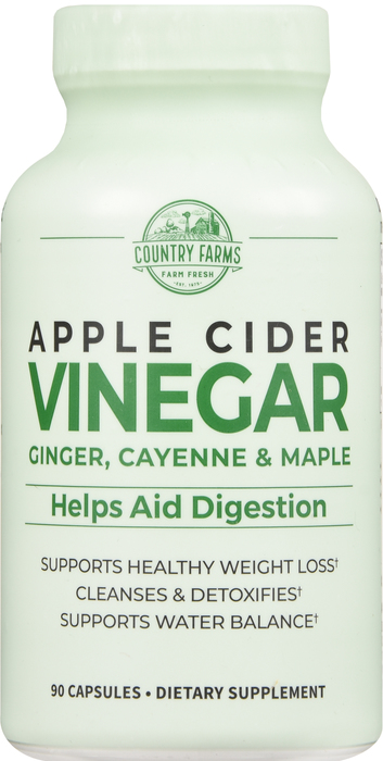 COUNTRY FARMS APPLE CDR VNGR CAPS 90CT