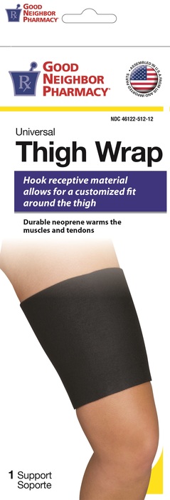 Good Neighbor Pharmacy Universal Thigh Wrap Black 1ct