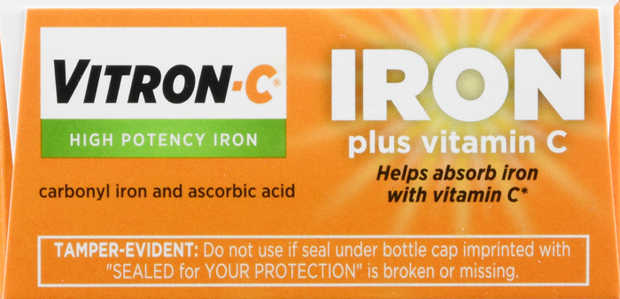 Vitron-C High Potency Iron Supplement with Vitamin C 60ct