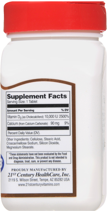 21st Century Vitamin D3 10,000 IU Softgels 110ct