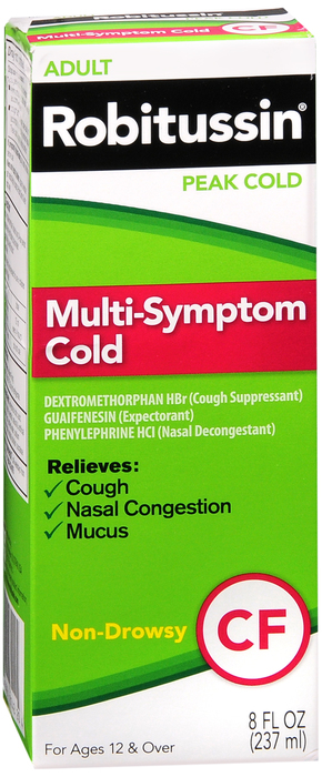 ROBITUSSIN PEAK COLD MULTI SYMPTOM 8OZ