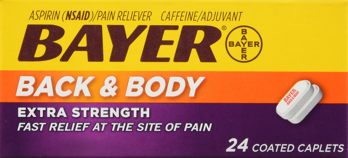 Bayer Extra Strength Back & Body Pain Reliever 500mg Coated Caplets 24ct