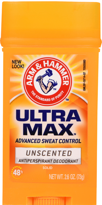 ARM & HAMMER ULTRAMAX DEODORANT ANTIPERSPIRANT WIDE UNSCENTED 2.8OZ