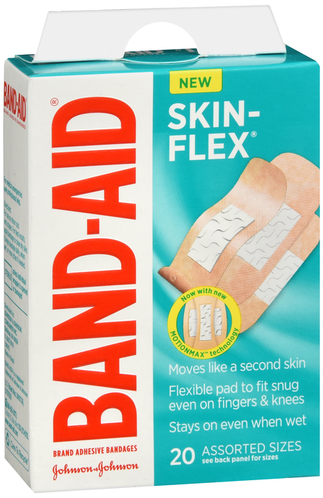 BAND-AID Skin-Flex Adhesive Bandages, Assorted Sizes 20ct