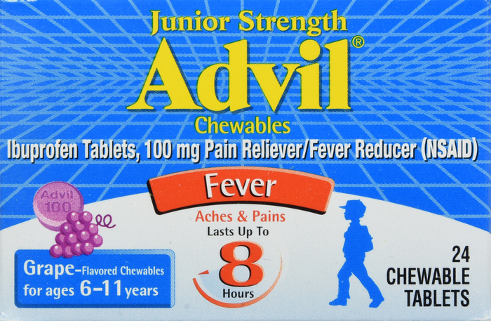 Advil Junior Strength Fever Reducer/Pain Reliever Chewable Tablets 24ct