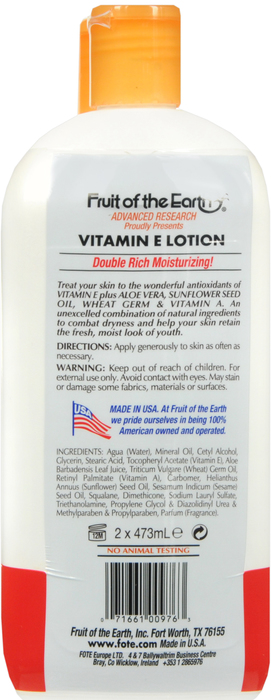 Fruit of the Earth Vitamin E Lotion 16oz Fruit Earth