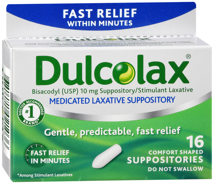 DULCOLAX 10MG SUPPOSITORY 16CT