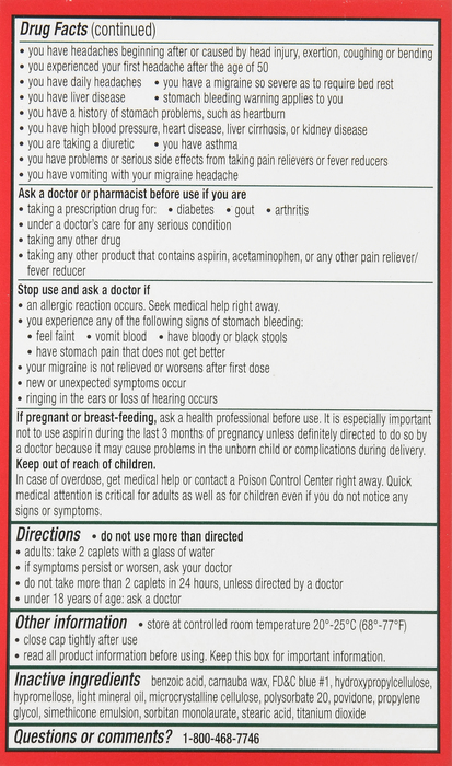 EXCEDRIN MIGRAINE CAPLET 200CT