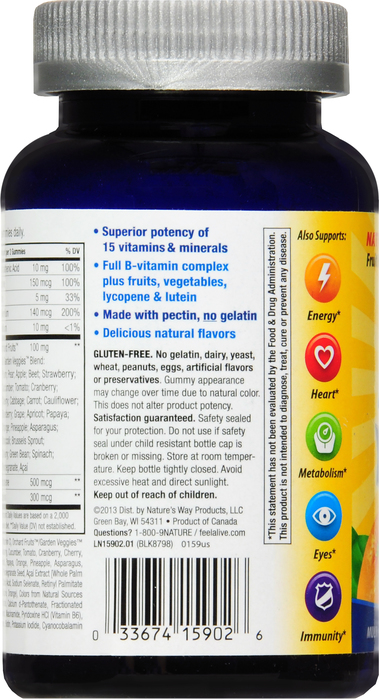 Alive! Men's 50+ Multi-Vitamin Gummies 60ct