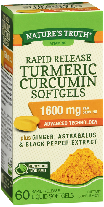 TURMERIC 1600MG RR SGC 60CT NAT TRU