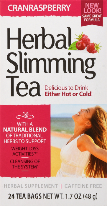 HERBAL SLIMMING TEA CRAN RASP 24CT 21ST