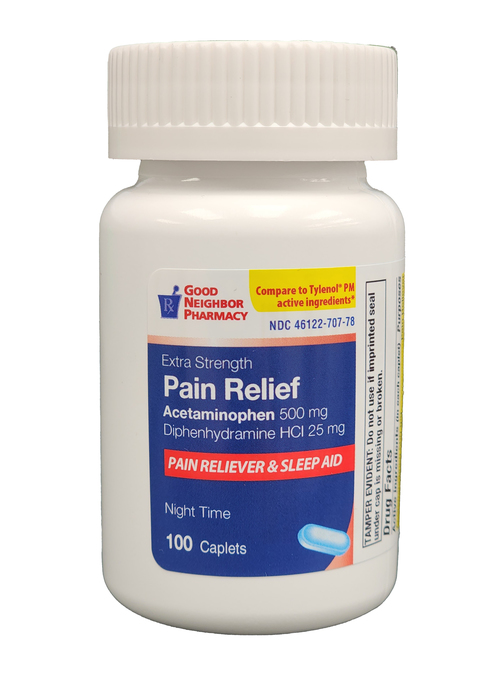 Good Neighbor Pharmacy Pain Relief PM 500/25MG Caplets 100ct