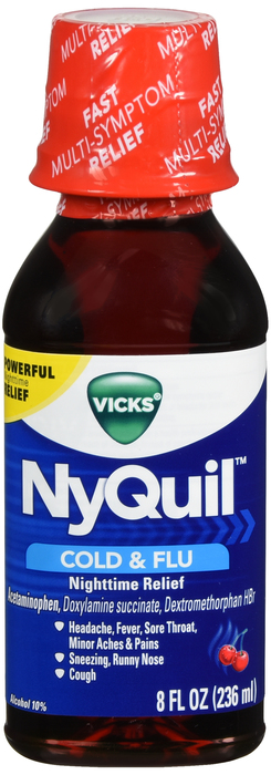 NyQuil Cold & Flu Cherry Flavor Liquid 8oz