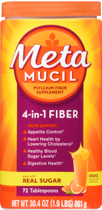 Metamucil 4-in-1 Fiber Orange Powder 30.4oz