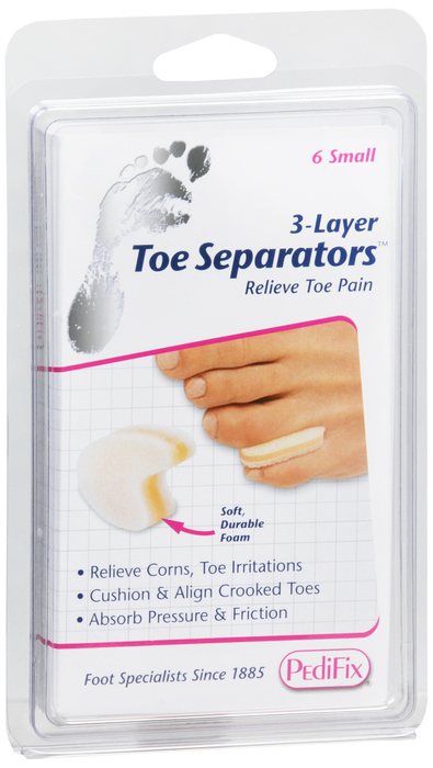 PEDIFIX TOE SEPARATORS 3 LAYER S 6CT DS