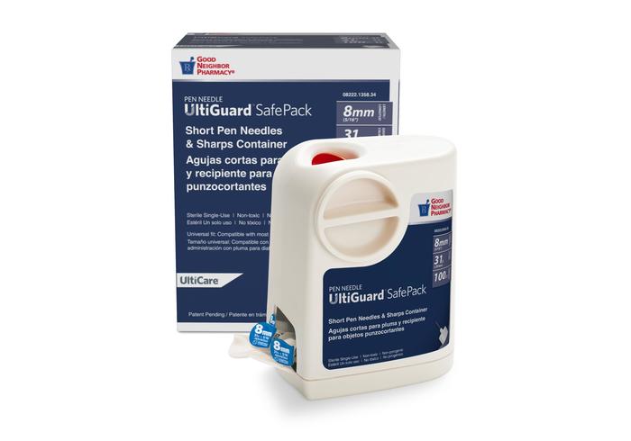 Good Neighbor Pharmacy UltiGuard SafePack Pen Needles CA ONLY Mail Back 8mmx31G 100ct