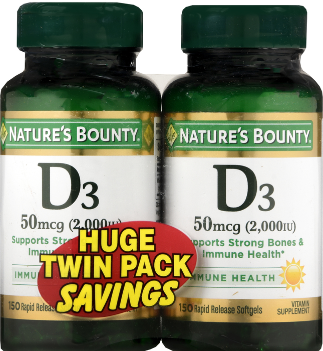 VIT D3 2000IU SGC 2X150CT TWIN PK NB