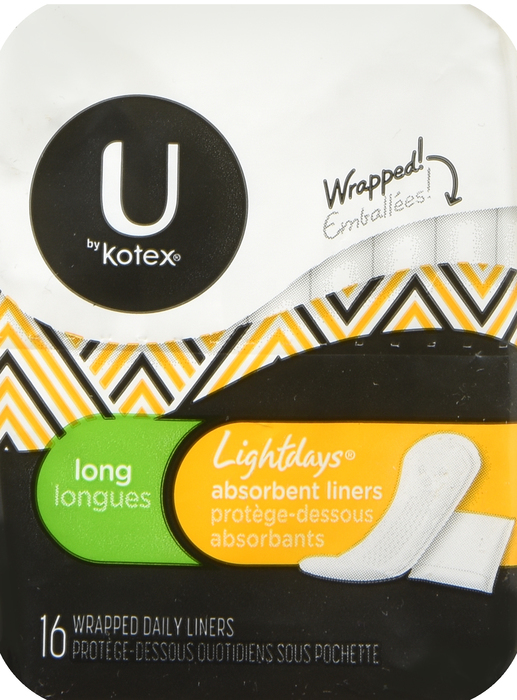 Kotex Unscented Fresh Dry Long Pantiliners 16ct