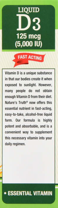 VITAMIN D3 5000IU LIQUID 2OZ NAT TRUTH