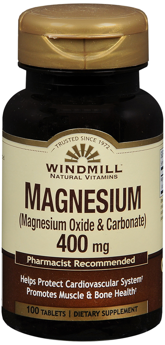 Windmill Magnesium 400mg Tablets 100ct