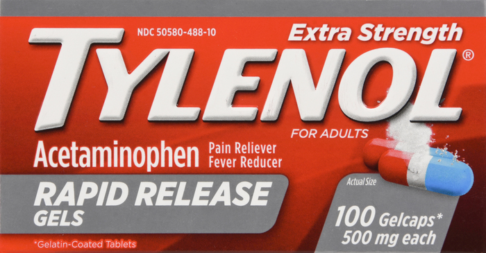 Tylenol Extra Strength Rapid Release 500mg Capsules 100ct