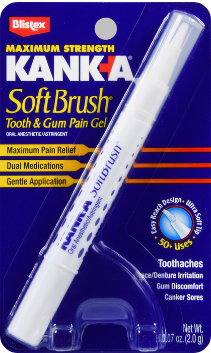 KANKA ORAL PAIN GEL SOFT BRUSH 0.07OZ