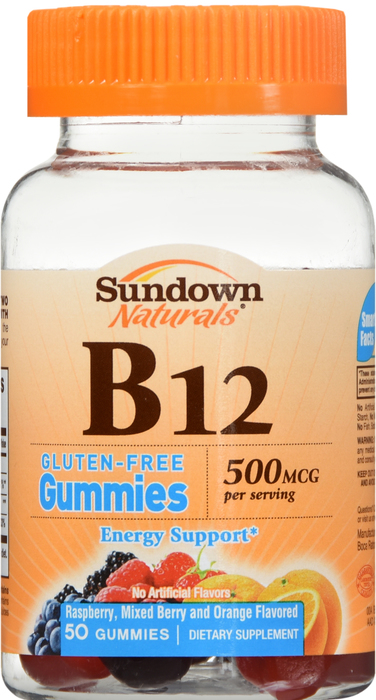 VIT B12 500MCG GF GUMMIES 50CT SUNDOWN