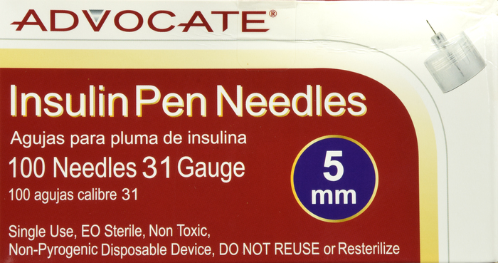 ADVOCATE PEN NEEDLE 31G/5MM 100CT