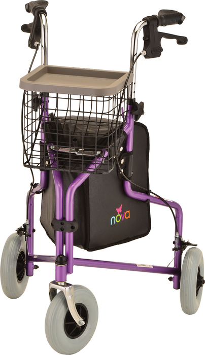 Rollator Traveler 3-Wheel Purple NOVA