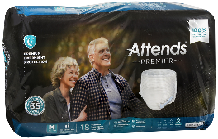 Attends Premier Overnight Underwear Medium 18ct