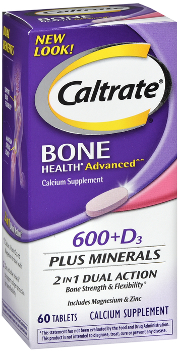 Caltrate 600+D Plus Minerals Calcium Supplement Tablets 60ct